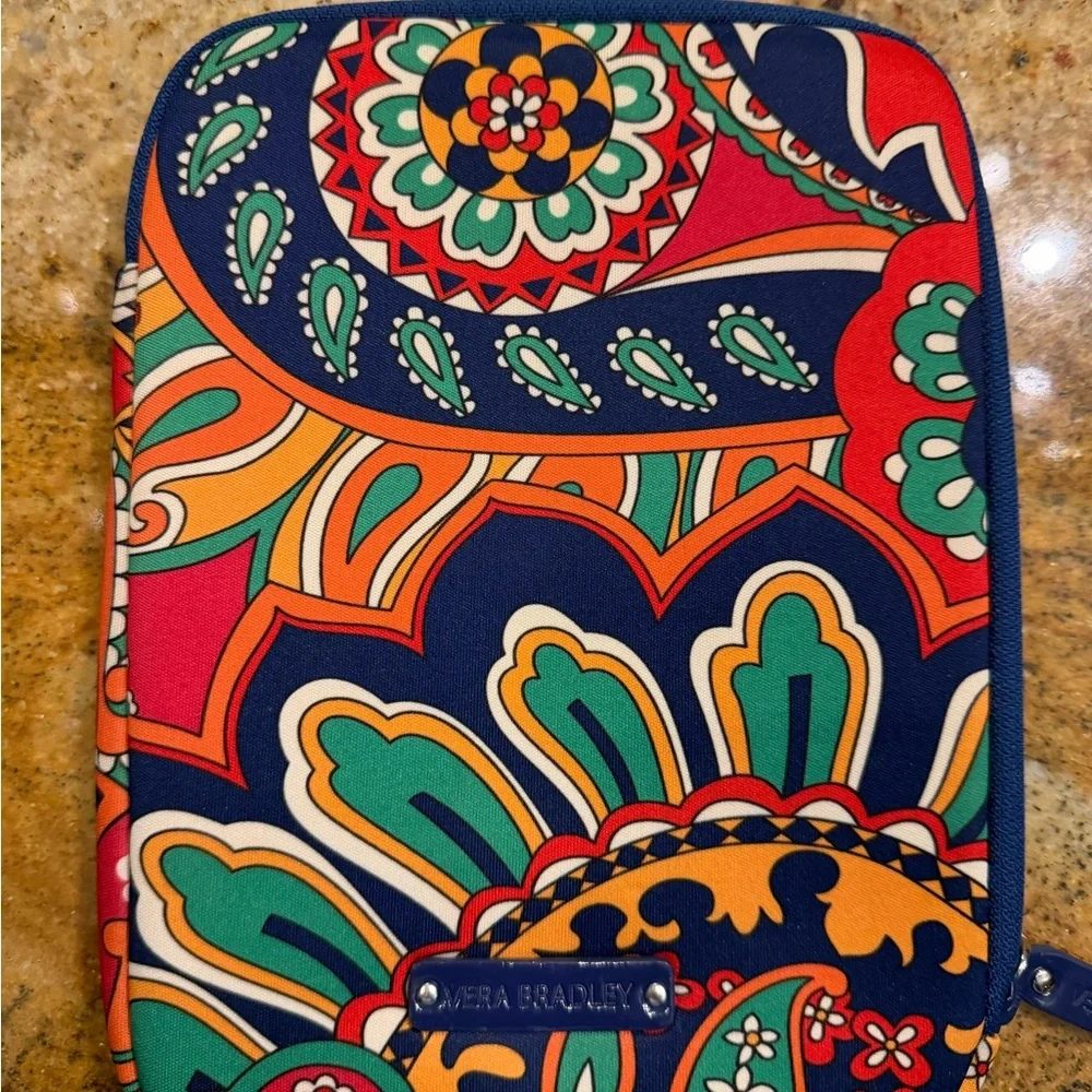 Vera Bradley Navy Paisley e-reader or mini IPad sleeve